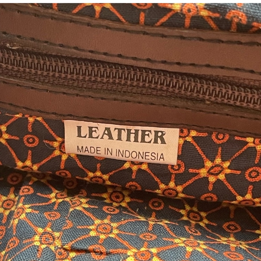 LEATHER Basketweave Rucksack Backpack - Picture 6 of 14